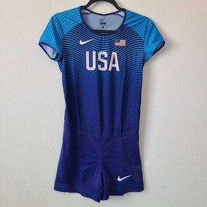 NEW Nike Womens USA Olympic Team Issued Sprint Suit 898164-XXX Size L Blue